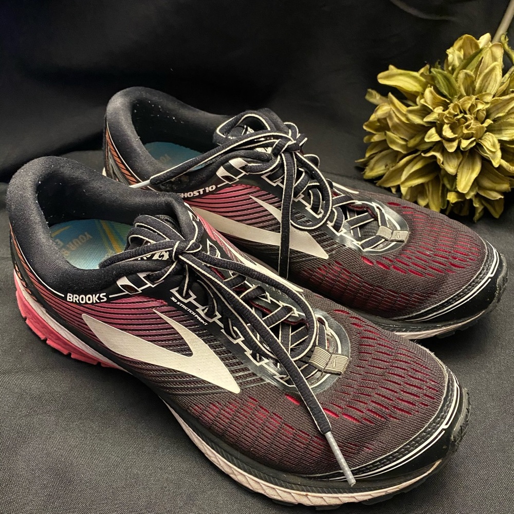Brooks-Ghost‎ 10-Size:10.5, Pink/Black/White